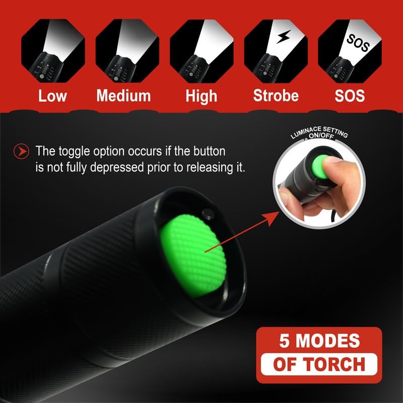 SRV Hub LED Tactical Flashlight - Military Grade Xmas Flashlights