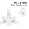 HARFINGTON 4pcs 6 Way PVC Pipe Fittings 3/4" Elbow Pipe