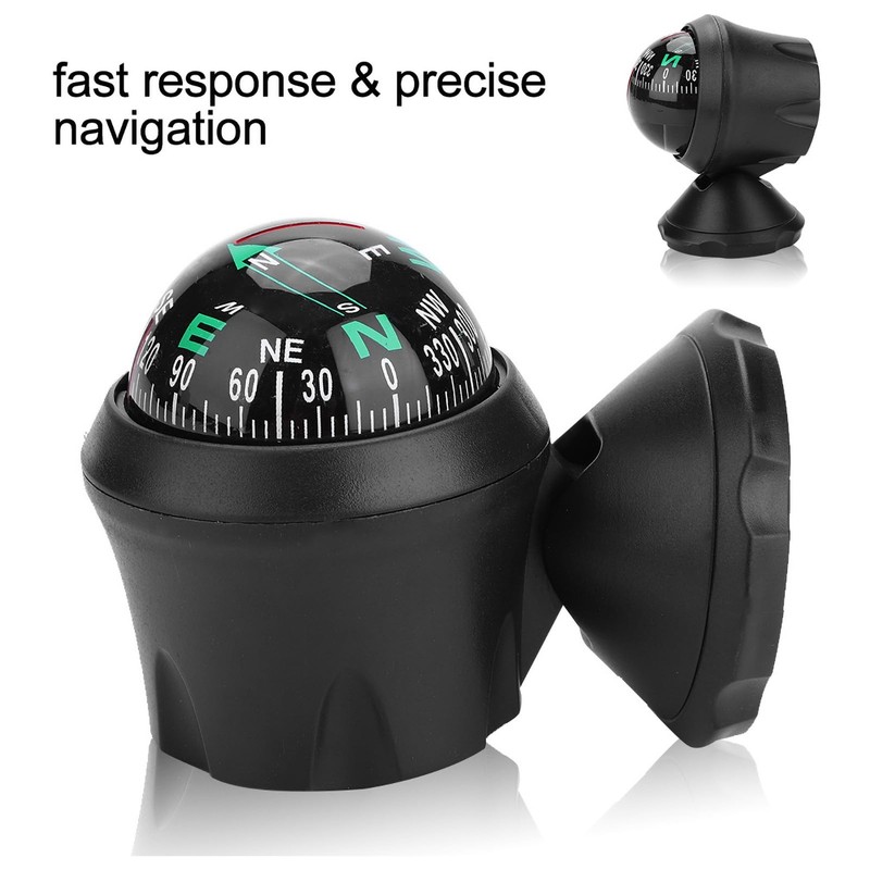 Gegong Adjustable Night Vision Compass for Boats Vehicles Black Marine