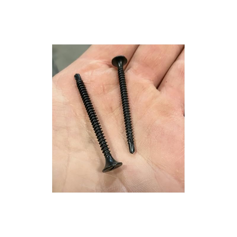 Drywall Screws, #6 x 1-7/8 inch, Black Phosphate, Fine Thread,