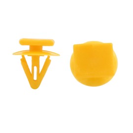 uxcell 20Pcs Plastic Push Type Rivet Retainer Fastener Bumper Clips Yellow 10mm
