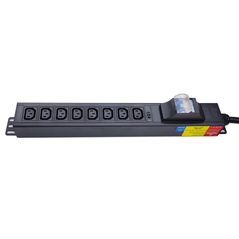 8way C13 C19 30A 120V-240V Metered PDU Current Volts Digital