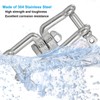 PATIKIL 2pcs Double Shackle Swivel Hook M6 Load Capacity 300kg/66lbs