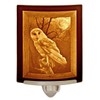 The Porcelain Garden The Owl Night Light, Porcelain Lithophane, Decorative
