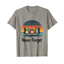Never Forget Retro Floppy Cassette Tape T-Shirt