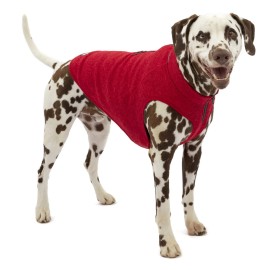 Kurgo Target Extra Small Red Dog Sweater With Fleece Lining And Zipper For Harness