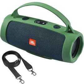 Protective Cover Carrying Silicone Case with Handle Compatible with JBL Charge 4 Portable Bluetooth Speaker (Green)