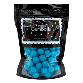 Amusemints Gumballs - Caribbean Blue | 2+ Pound Bag | 1 Inch Gumballs | Great for Machine Refill |