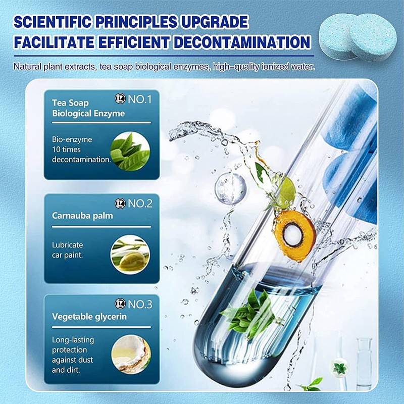 20 Pcs Solid Car Effervescent Tablets Screen Wash Windscreen Washer