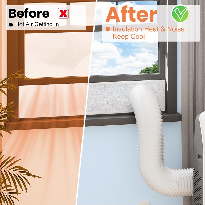 GCGOODS Portable Air Conditioner Window Seal Kit with Insulated Foam