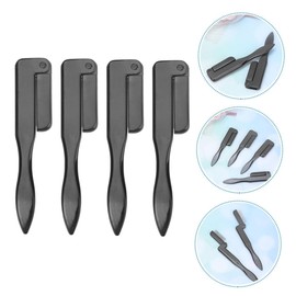 Housoutil 4pcs Eyelash Comb Eyebrow Applicator Brush Eyelash Curler Eyelash Mascara Brush Eyelash Wand Eyelash Brush Combs Eyelash Lift Comb Thin Brow Comb Styling Comb Mini Stainless Steel