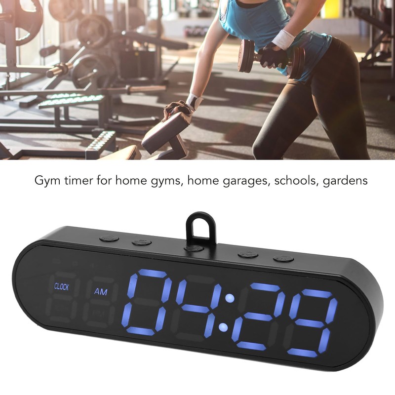 Portable Gym Timer, Multifunctional Gym Timer Interval Countdown Clock, Fitness