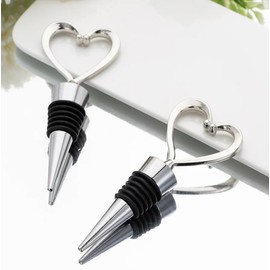GOOD STUFF Stainless Steel Wine Stopper - Length 11 cm - Elegant and Effective for Storing Open Wine (Heart)