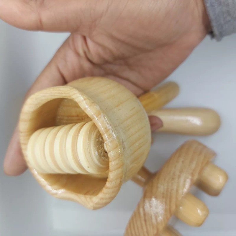 Singex Set 4 Piezas Maderoterapia Facial Cuello Abdomen Cintura