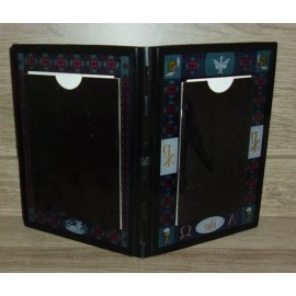 Vintage 1992 Glass Double Picture Frame Virgin Mary DTC - New Old Stock