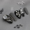 Metal 56 Snake Snake Nail Parts (5 pieces), 2. Silver, 5 pieces / 메탈56 스네이크 뱀 네일파츠 (5개입), 2.실버, 5개