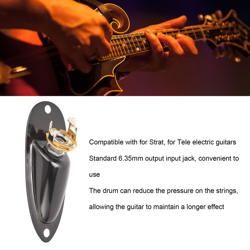 Guitar Input Jack Boat Style 6.35mm Metal Electric Guitar Input