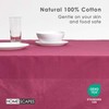 HOMESCAPES Purple Table Cloth, Plain Cotton Tablecloth, Rectangular, Handcrafted &