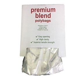 Tezraftaar® 1000 Clear Polythene Plastic Sweet/Party/Gift/Food Use Bags 10" x 15" 100 Gauge