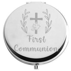 Zuo Bao First Holy Communion Gift for Girls First Communion Makeup Mirror for First Communion Baptism Gift Christening Gift（First Communion）