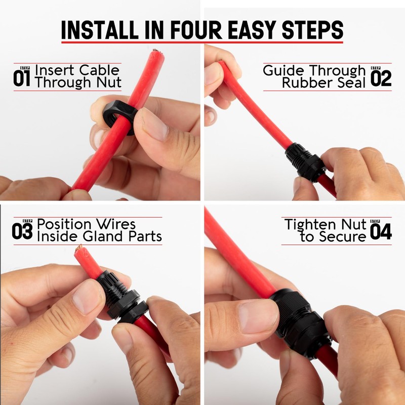 MGI SpeedWare 20-Pack M25 Strain Relief Nylon Cord Grip Cable
