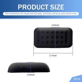 Sumjig 2 PCS Car Armrest Elbow Pad, Memory Foam Material Filled Non-Slip PU Bottom Sweat-Absorbent Breathable Vehicle Elbow Support Pad, Multi-Function Accessory, Suitable for Most Cars (Black)