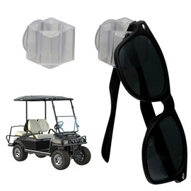 SpexGolf Sunglass Holder for Golf Carts, Hands-Free Sunglasses Organizer with Reinforced Suction Soft Plastic,Great Gift (Clear Pkg of 2)