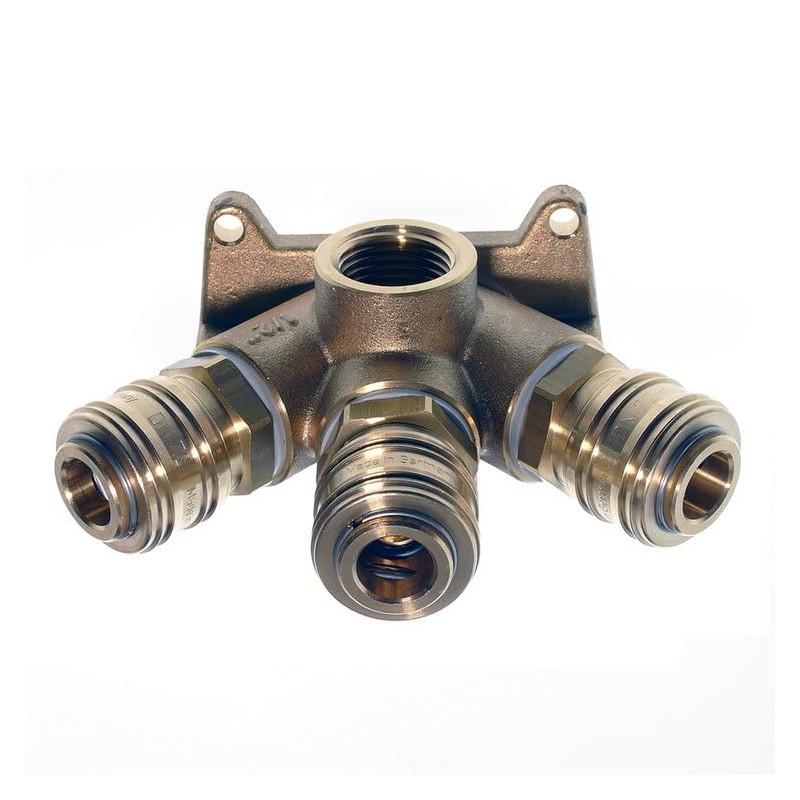 EVM 15-3 Compressed Air Distributor Coupling 3-Way + 1 G