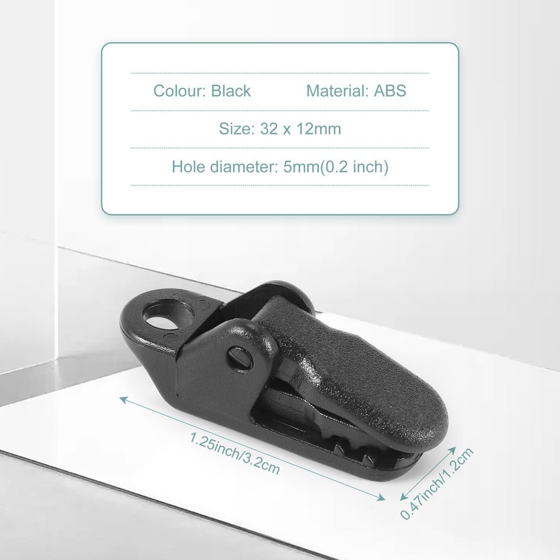 20Pcs Tent Awning Canopy Clamp Tarp Clip Snap Canvas Anchor