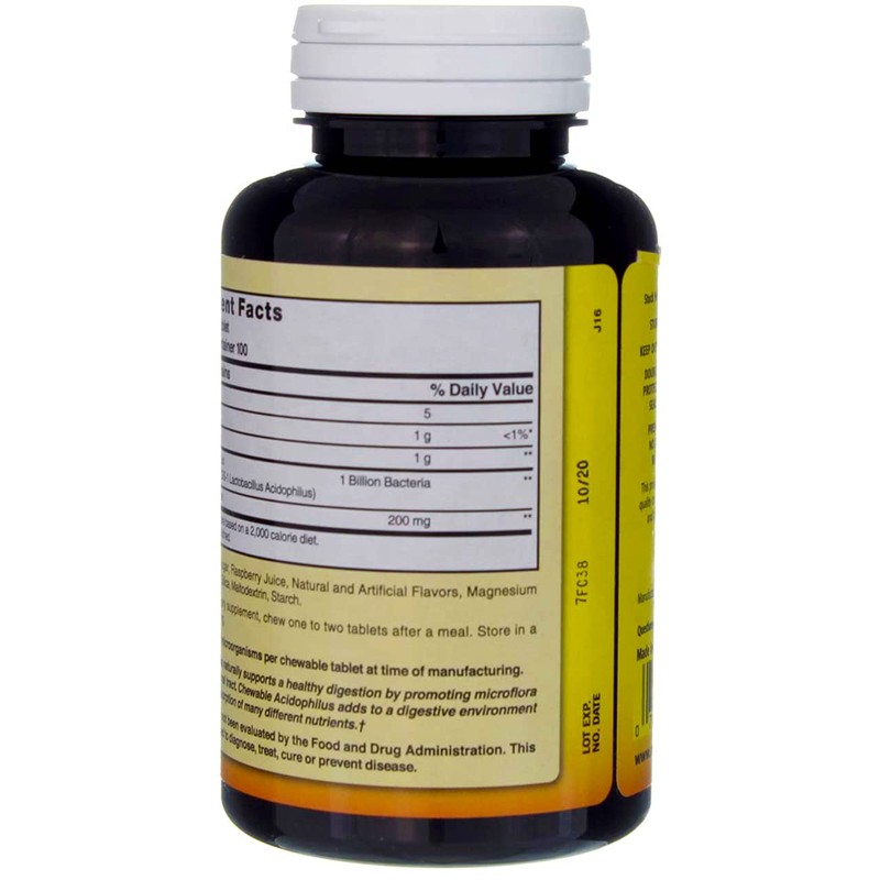 Nature's Blend Acidophilus Chewable Raspberry Flavor - 100 Tablets, Pack