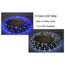 Pilot Lights Dual Color (Blue/White) LED Light Strips Auto Airplane Aircraft Rv Boat Interior Cabin Cockpit LED Lighting 12VDC