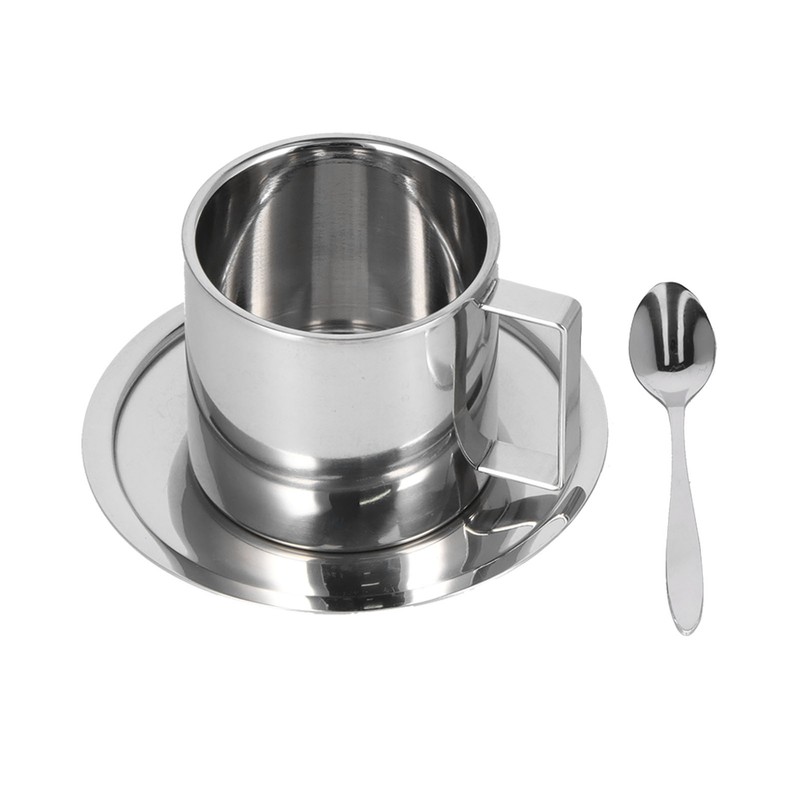 3PCS/Set Insulated Coffee Cup Set Stainless Steel Double Walled Mugs