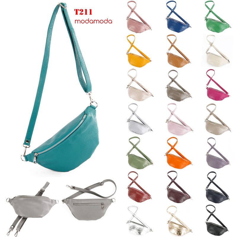 modamoda de - T211 - Italian Hip Bag, Chest Bag,