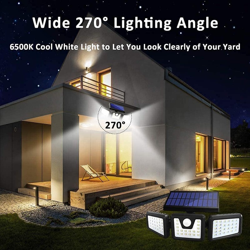 HOORAY Solar Motion Sensor Light - 800Lumens 74 LED Wireless