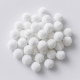 Nhgkju 30 Stück Pompons zum Basteln - Weiße Wattekugeln, 4cm Durchmesser, Hochwertiges Material für DIY, Handwerk & Dekoration