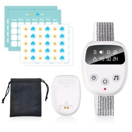 PILSAMAS Bedwetting Alarm for Kids & Adults, Rechargeable Wireless Enuresis Alarm Wristband with LCD Timer, 100ft Range, Silent Vibration - Wearable for Elderly, Dementia Patients & All Ages