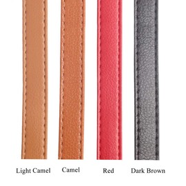 BEAULEGAN Crossbody Bag Strap Full Grain - Microfiber Leather - Replacement for Handbag/Purse, Adjustable 150cm Long 2cm Wide (Dark Brown/Silver)