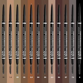 NYX Professional Makeup, Micro Brow Pencil, Lpiz para cejas, Ash Brown, 1g                                                                            