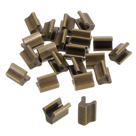 sourcing map 40Pcs Zipper Slider Retainers, #8 Top Stopper Closed-end Zipper Slider for Bag Coat Jacket DIY Sewing Replacement, Bronze