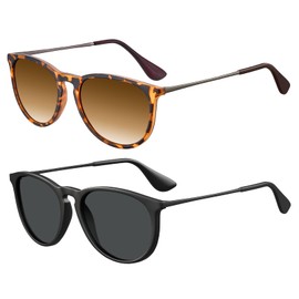 STGATN Vintage Round Sunglasses for Women Polarized UV Protection, Trendy Retro Designer Style ST028