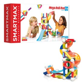 SmartMax Mega Ball Run STEM Magnetic Discovery Building and Ball Run Set Featuring Safe, Extra-Strong, Oversized Building Pieces for Ages 3+