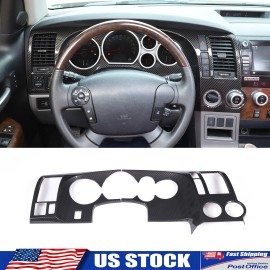 Ynei ABS Carbon fiber Interior Dashboard Panel Frame Trim Cover Fits Tundra 2007-2013