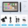 Wireless Carplay Screen for Car, 7" HD Portable Car Stereo