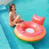Fruit Floating Recliner Inflatable Water Floating Chair with Comfortable Headrest