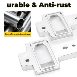 muge racing Intake Manifold Adapter Plates for Cathedral Port Cylinder Head LS1 to LS3/LSA/ZL1/CTS-V, Rectangle, Aluminum