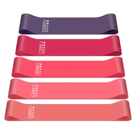 Set of 5 Fitness Bands, Resistance Bands, Latex Terra Bands, Made of TPE Material, 5 Resistance Levels, Non-Slip and Elastic, with Exercise Instructions and Carry Bag, Ideal for Muscle Training, Yoga