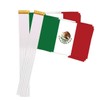 25 Packs Small Mexico Flags on Handheld Stick，Miniature Mexican Flag