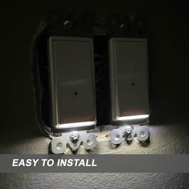 2Pack SOZULAMP Illuminated Light Switch-Single Pole Wall Switch with Night