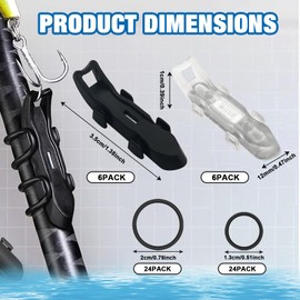 Wshxjzyay 12 Pack Lure Magnetic Automatic Hooker, Sand Spike Rod Holder, Hook Holders for Fishing Rods, Magnetic Fishing Hook Keeper