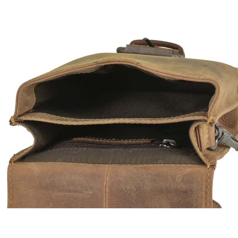 Greenburry Vintage Biker Leather Belt Bag Waist Bag Bum Bag